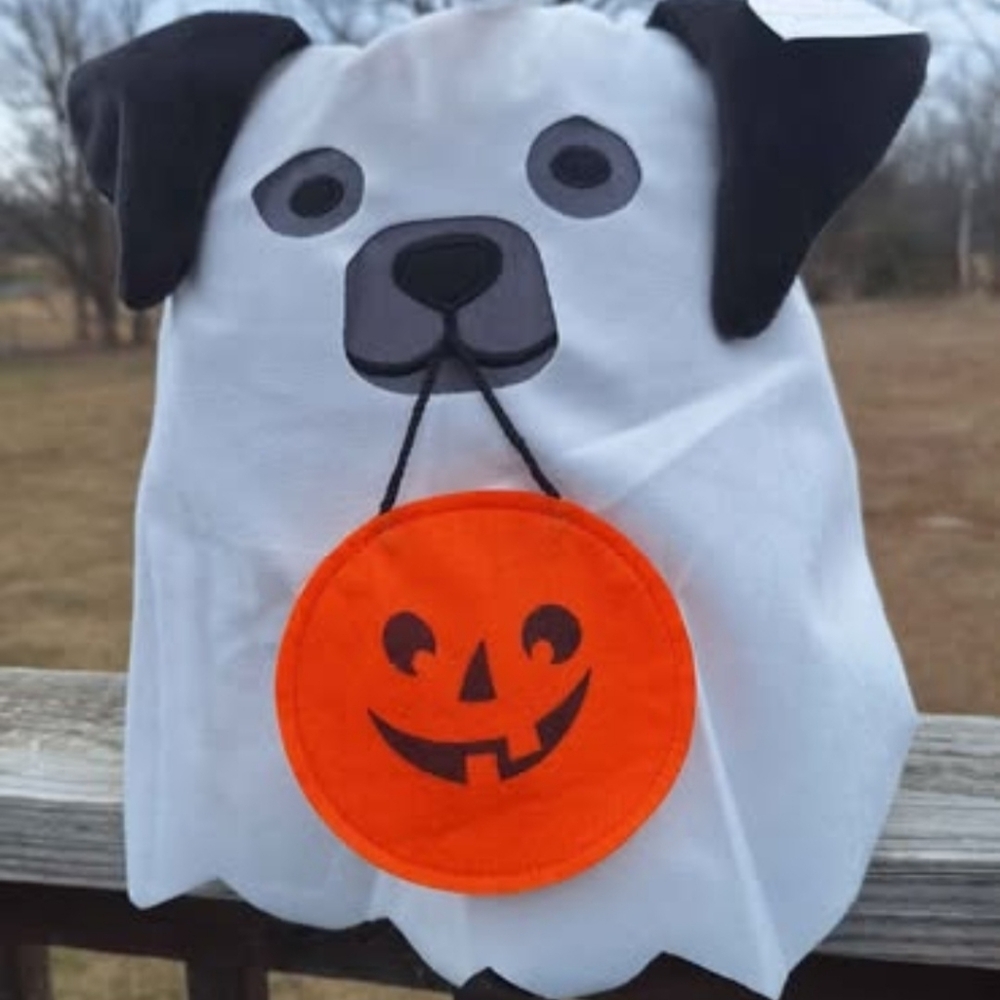 Target Spot Halloween Ghost Puppy Dog Accent Pillow Jack o Lantern Bullseye